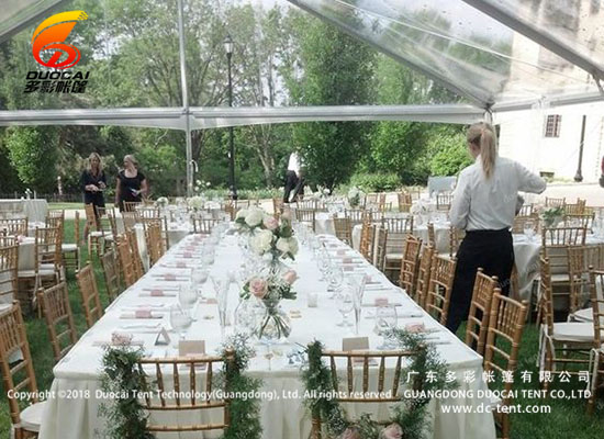 Clear PVC roof wedding tent