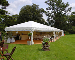 Company reception marquee hex end tent