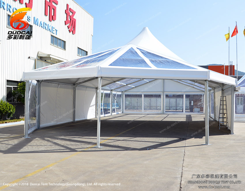 wedding party event tent with transparent PVC