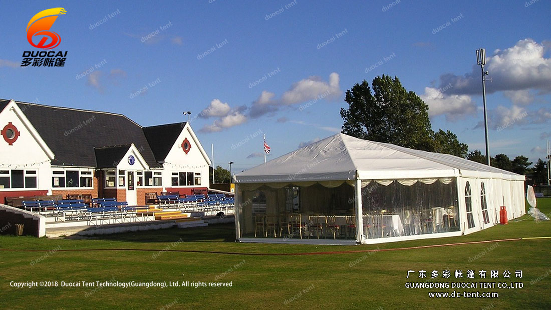Garden wedding reception tent