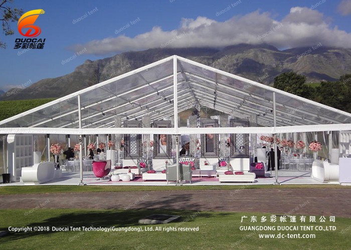 Easy set up clear PVC tent for wedding party