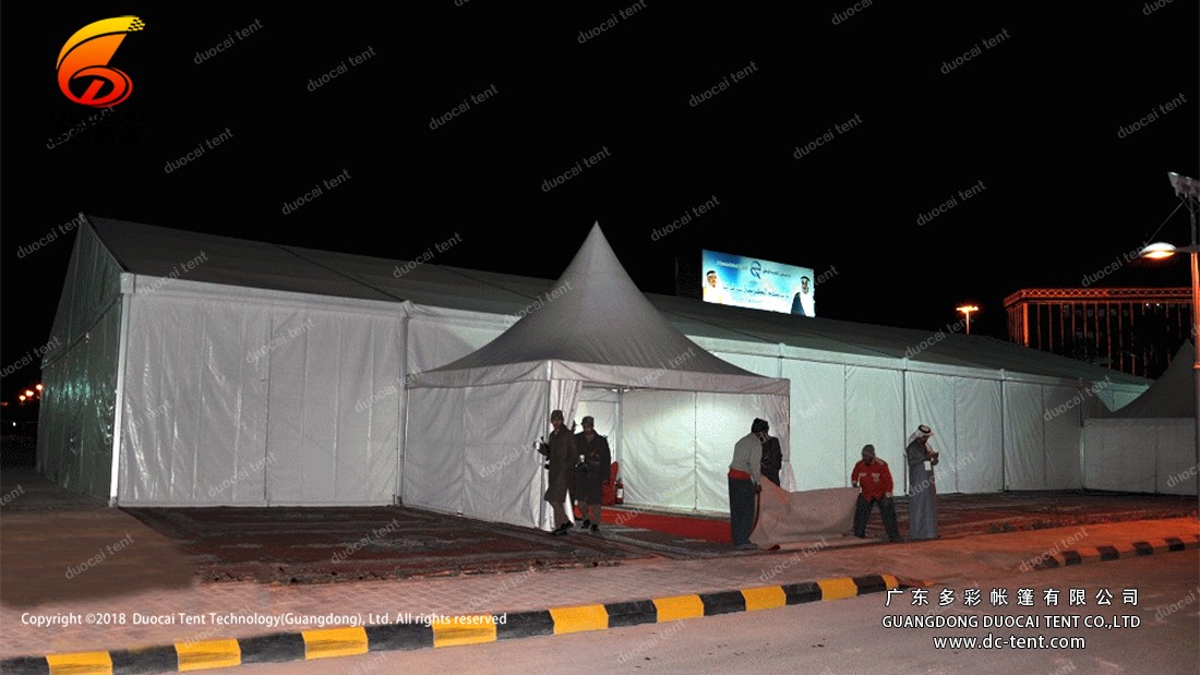 Haj tent in evening