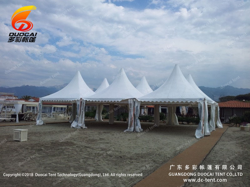 Pagoda tent with high peak for sale