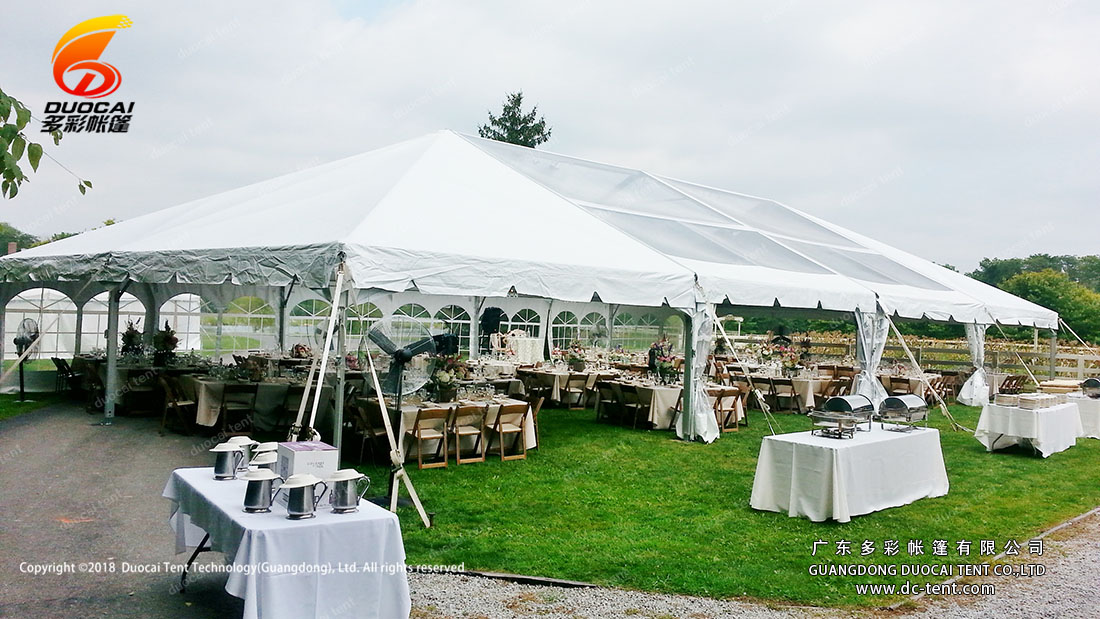 Hip gable end structure tent for celebration and ceremony