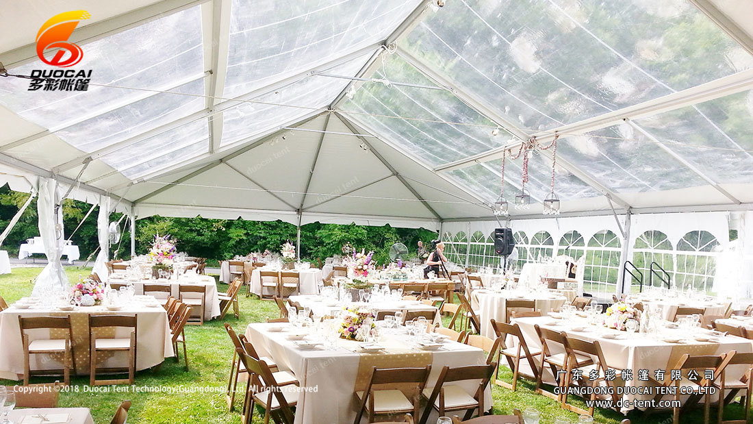 Transparent insulated dining tent