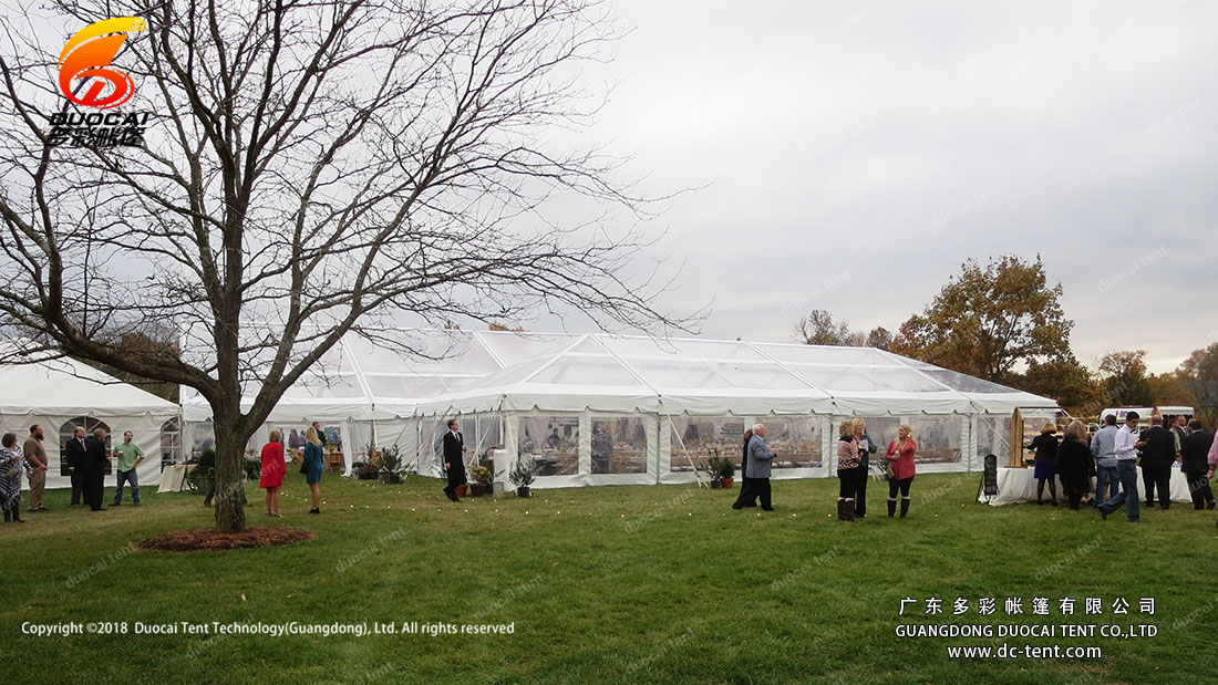 Clear PVC marquee tent for music festival and concert