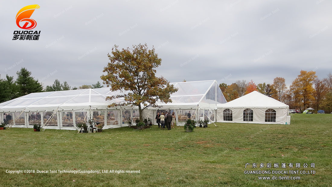 Clear PVC marquee tent for music festival and concert