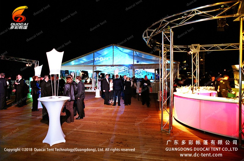 Flame retardant canvas tent for event
