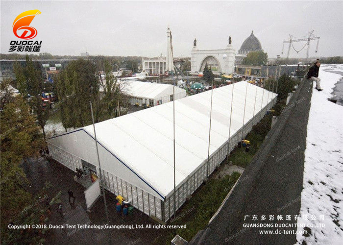 Exhibition tent structure with PVC fabric