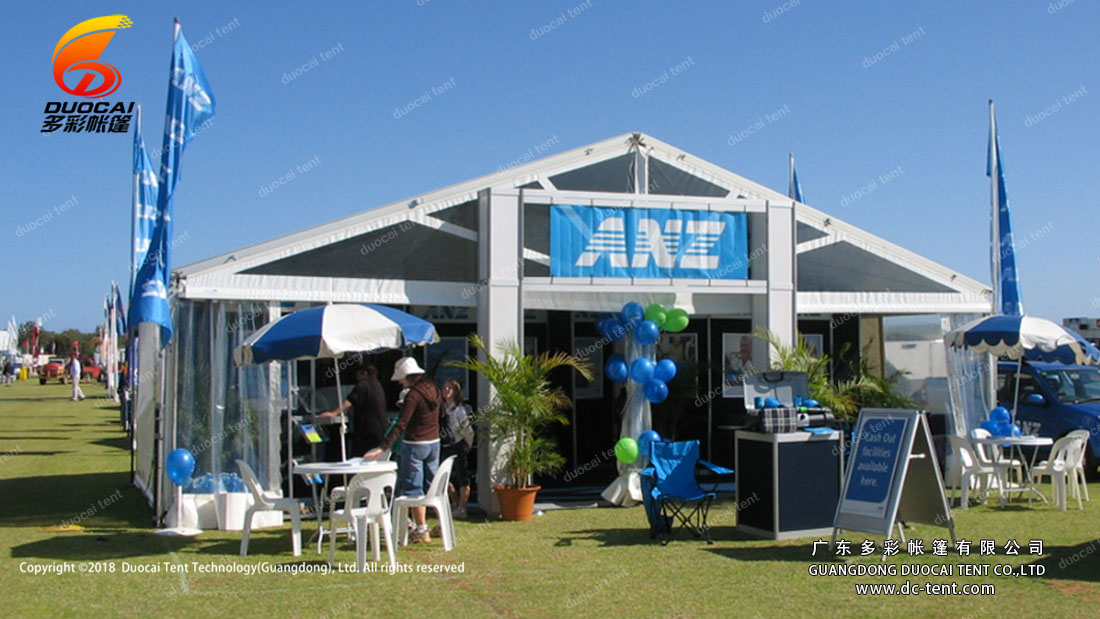 Small size tent for trade fair stand