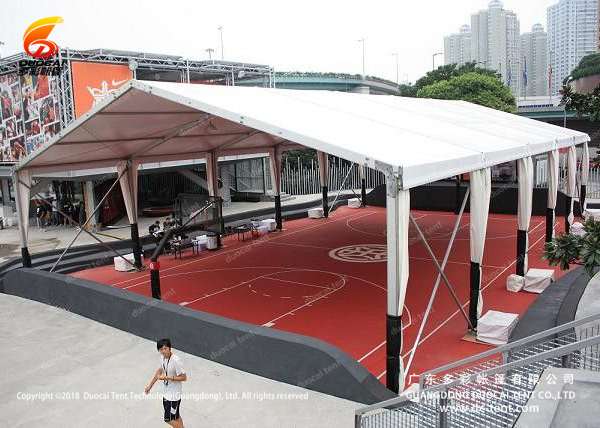 Indoor basketball game court