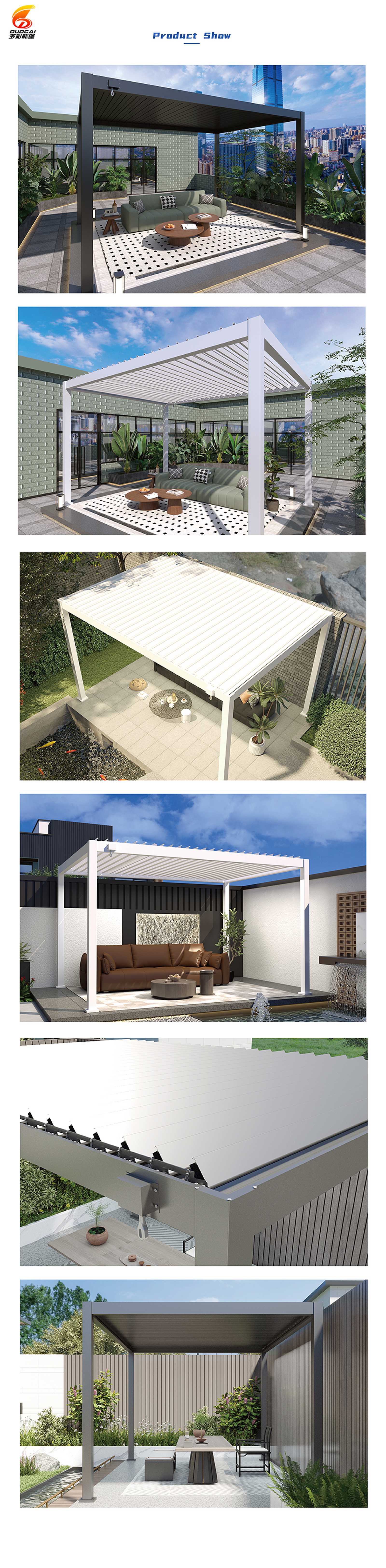 Sunshade and Heat Louvered Pergolas