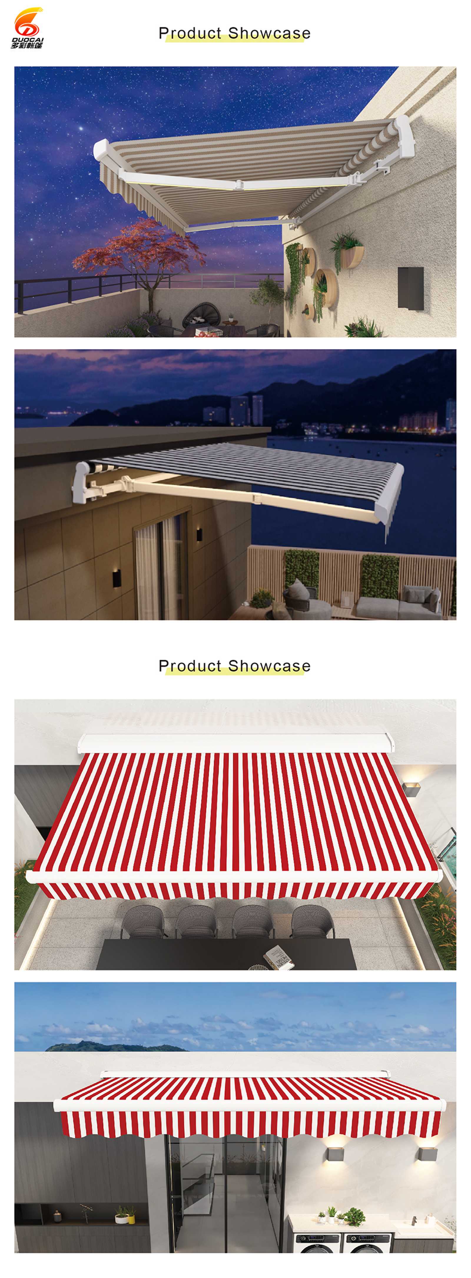 Outdoor modern electric roof aluminum Awnings