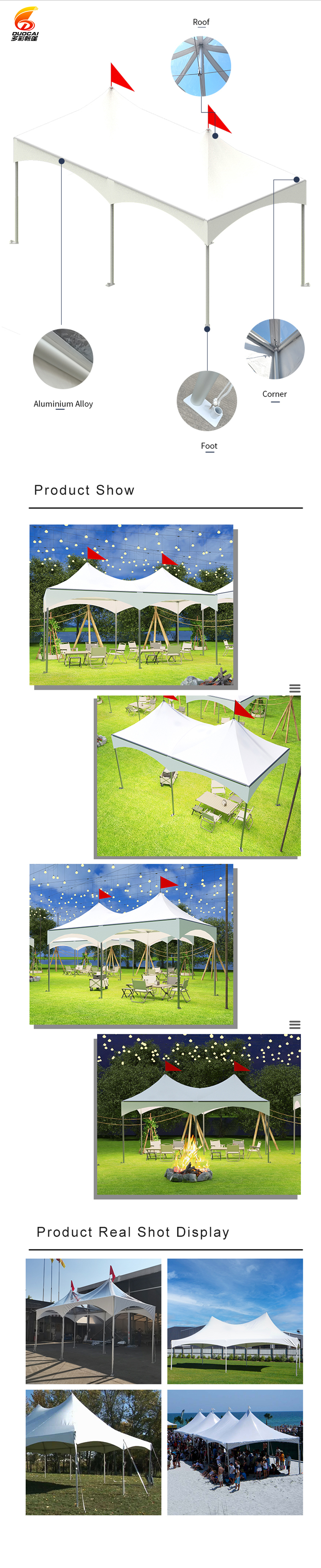 Large capacity and easy to install frame tents double peak outdoor activities