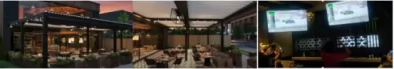  Aluminum alloy electric louvered pergola: the ideal shade for commercial stores
