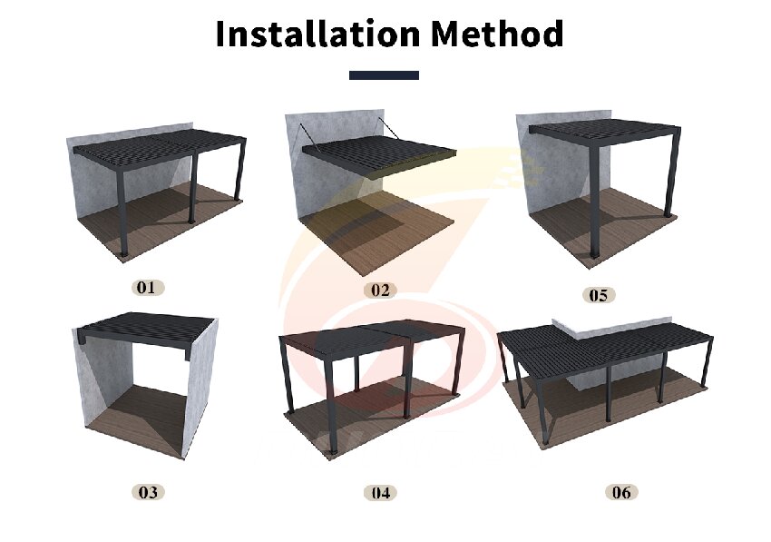 Retractable Louvered Pergola Roof System for Outdoor Living