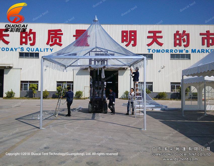 Clear PVC roof pagoda tent