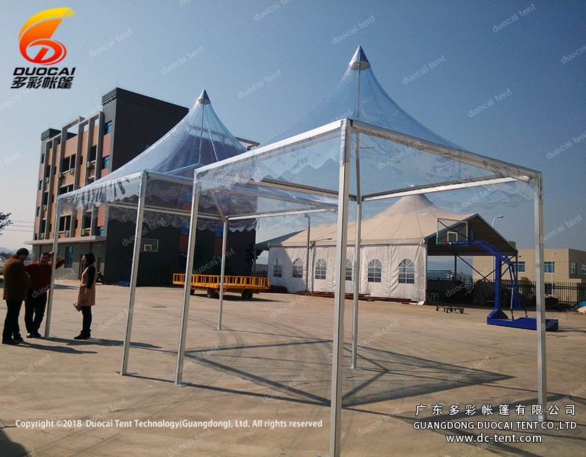 Clear PVC roof pagoda tent