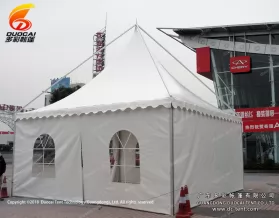 Aluminium gazebo tent system with sidewalls for car show