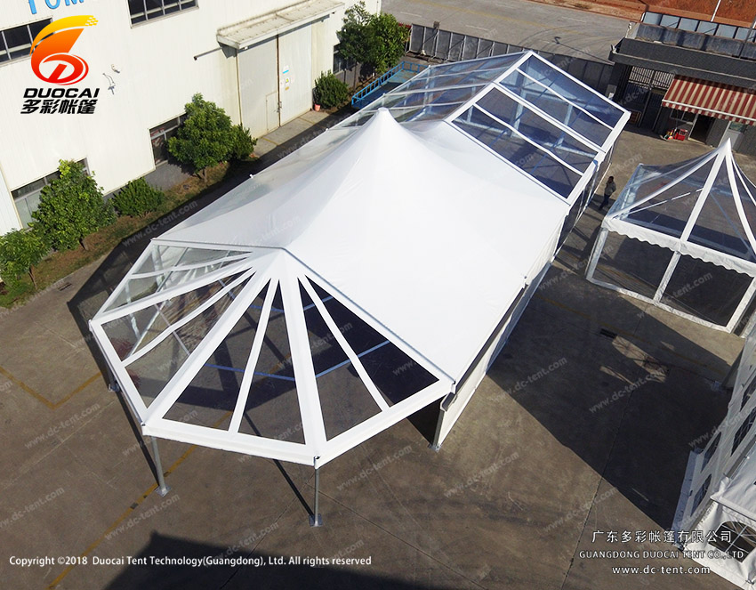 wedding party event tent with transparent PVC
