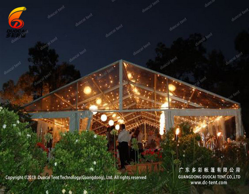 Wedding tent with transparent PVC 