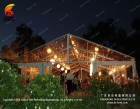 Wedding tent with transparent PVC 
