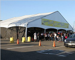 Outdoor marquee for festival hall and event venue