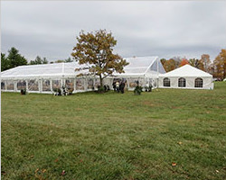 Clear PVC marquee tent for music festival and concert