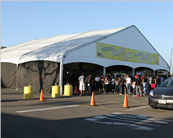 Arcum exhibition tent of American OC agricultural Fair