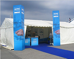 Small size tent for trade fair stand