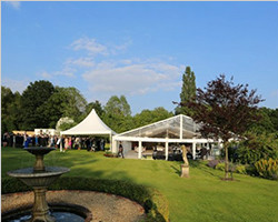 Backyard party reception tent for vacation banquet