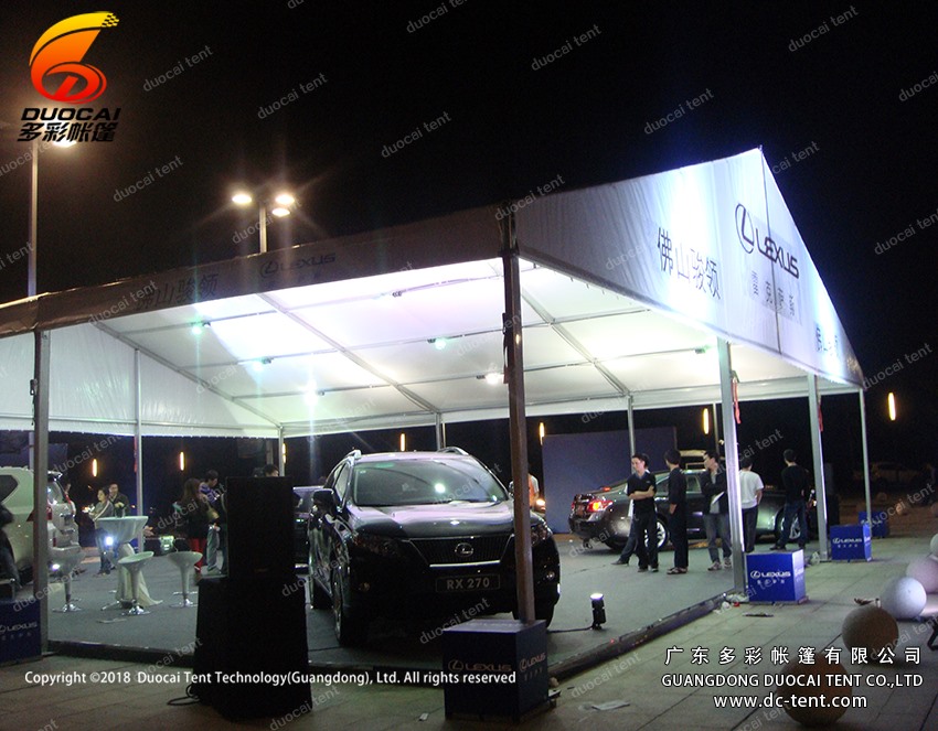 Gazebo white tent solution for Lexus car launch