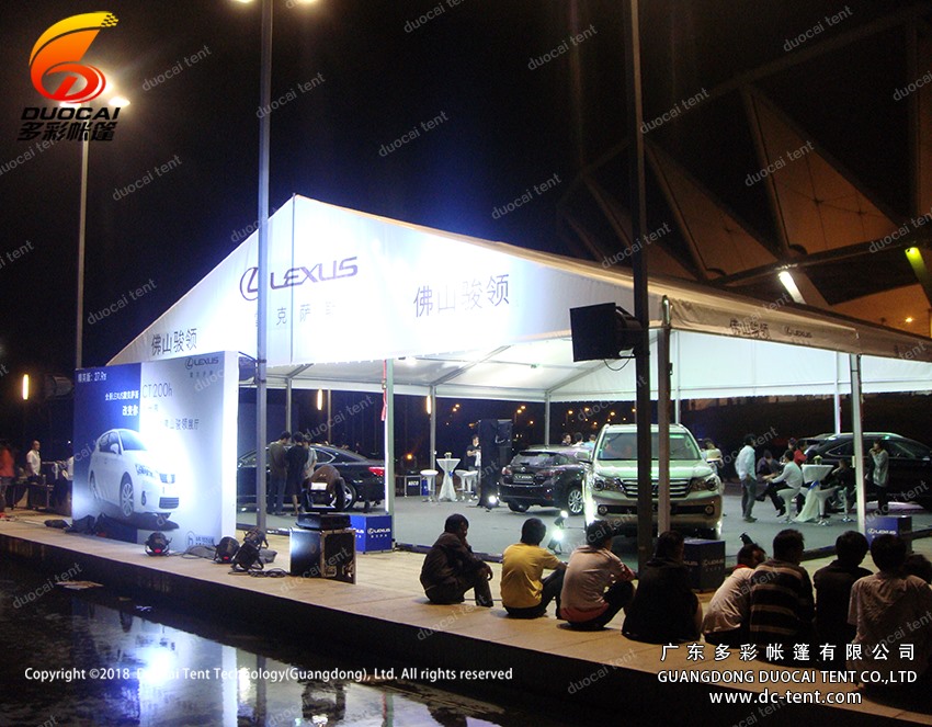 Gazebo white tent solution for Lexus car launch