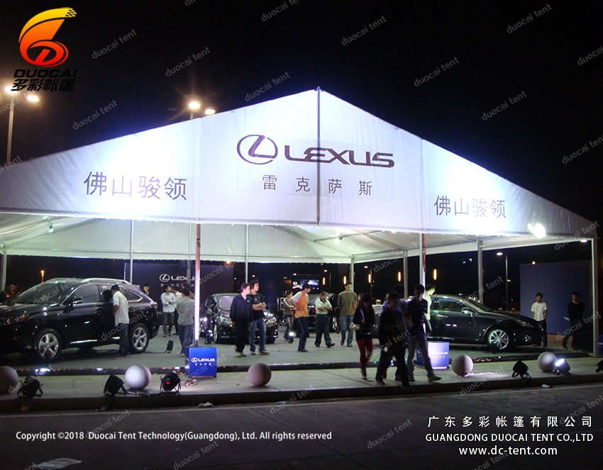 Gazebo white tent solution for Lexus car launch