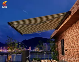 Retractable Full Cassette Awnings gazebo for garden