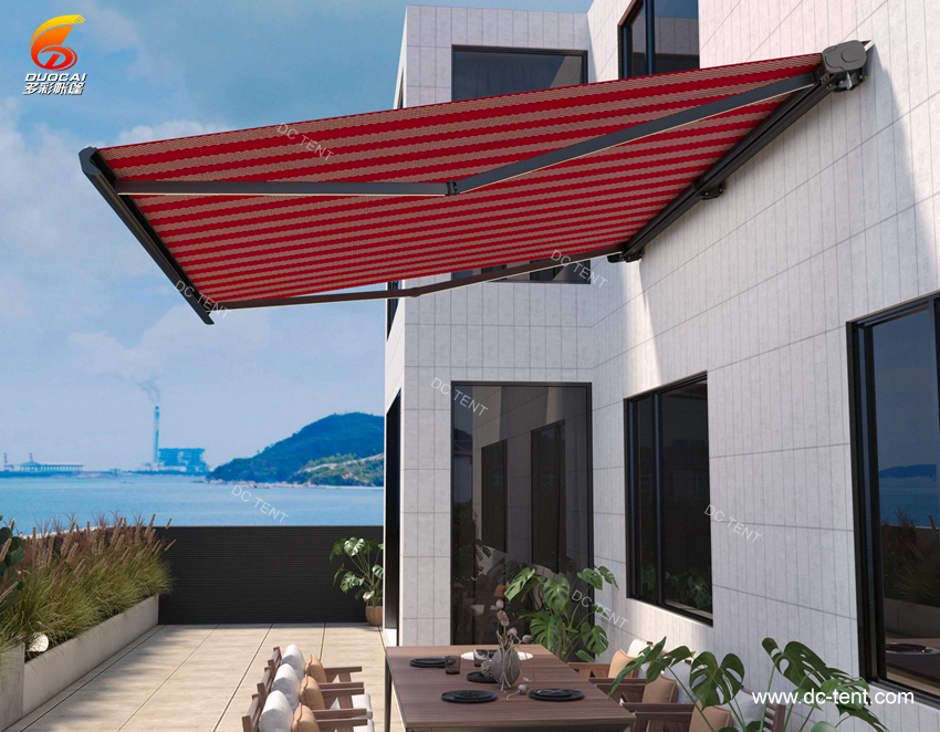 Folding Arm Full Cassette Electric Retractable Awning