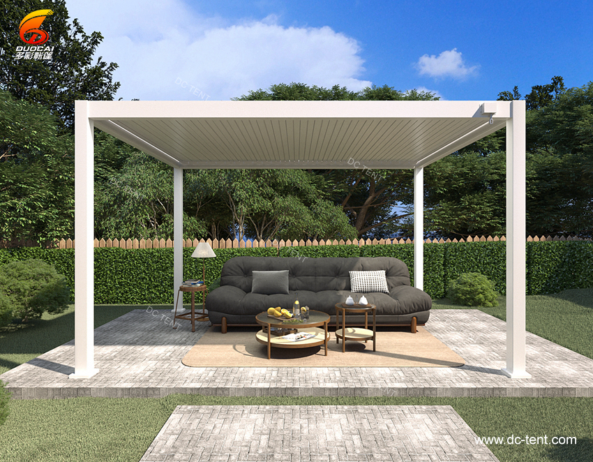 Manual  Louvered Pergolas aluminum Roof Manual  outdoor 