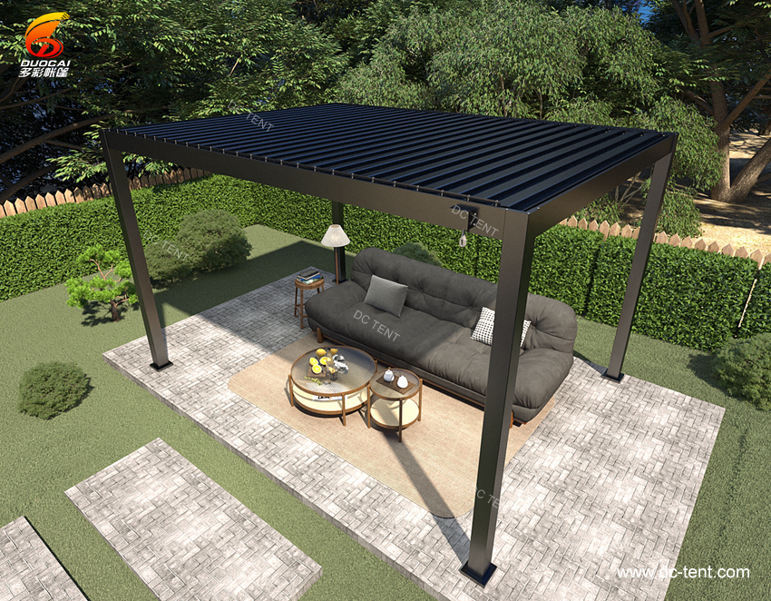 Manual  Louvered Pergolas aluminum Roof Manual  outdoor 