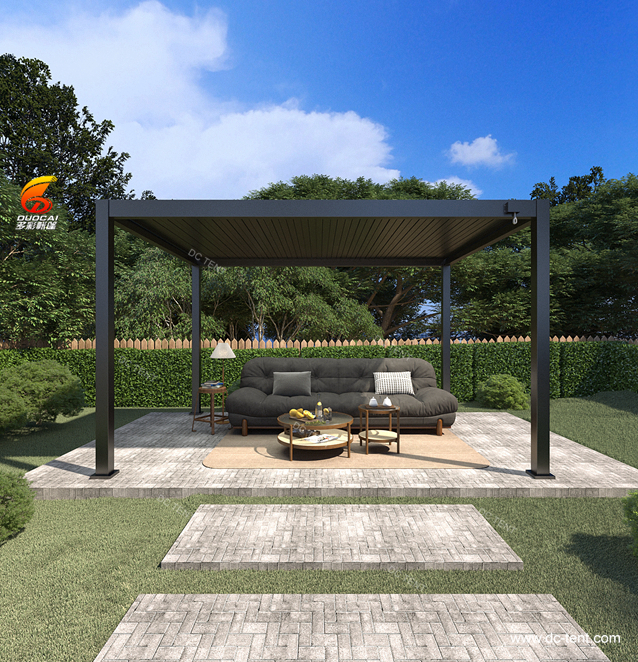 Manual  Louvered Pergolas aluminum Roof Manual  outdoor 