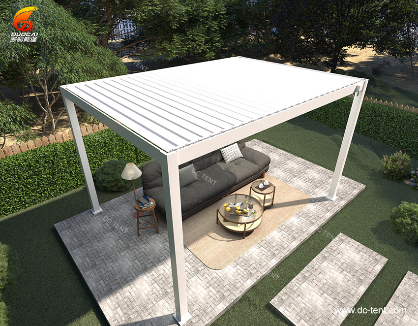 Ventilation and breathability Courtyard pavilion Louvered Pergolas