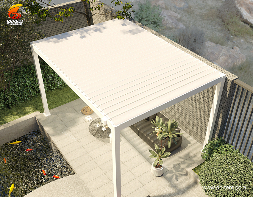 Perspective aluminum Louvered Pergolas  with Adjustable Roof