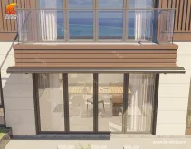 Outdoor balcony waterproof full cassette telescopic aluminum awning
