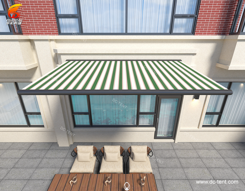 Garden balcony roof full cassette motorized awning