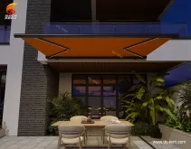 Motorized full caeesette awning For Garden Villa Terrace