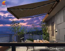 Thickened aluminum oversized 5M arm with LED illuminated Awning