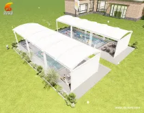 Outdoor garden remote control folding canopy