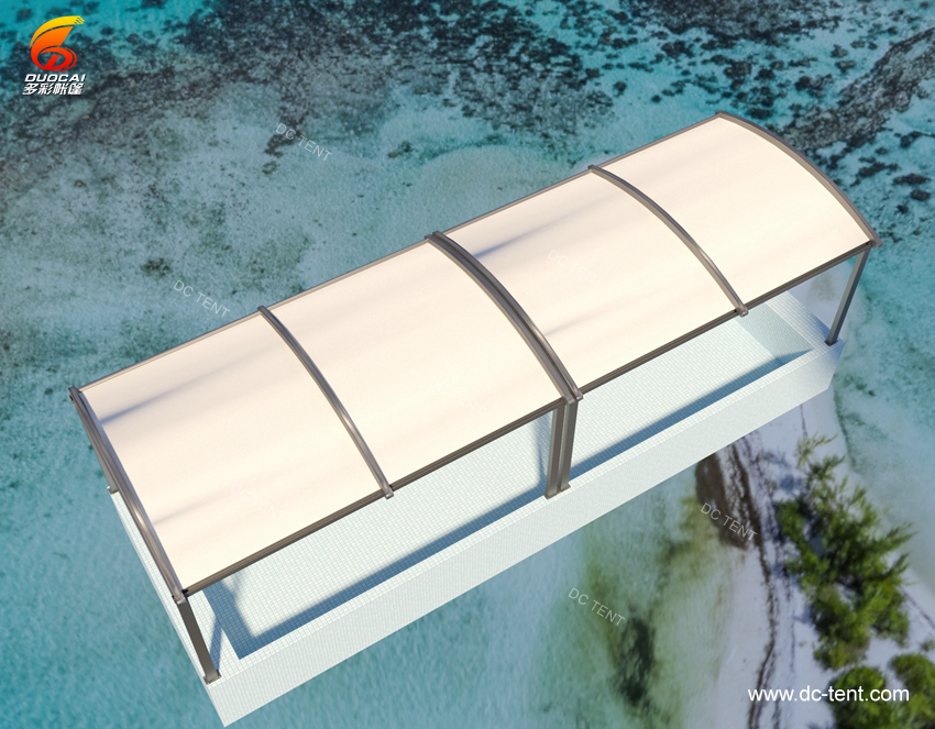 UV  protect  outdoor  PVC aluminum  folding canopy 