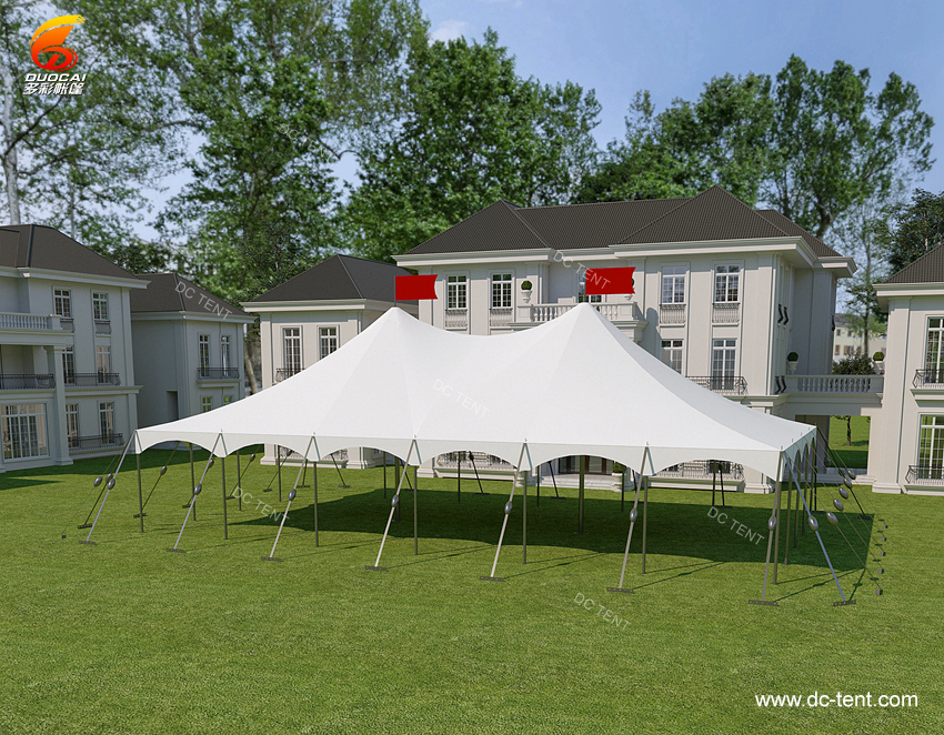 Large outdoor waterproof aluminum weddings pole tent with high peak frame