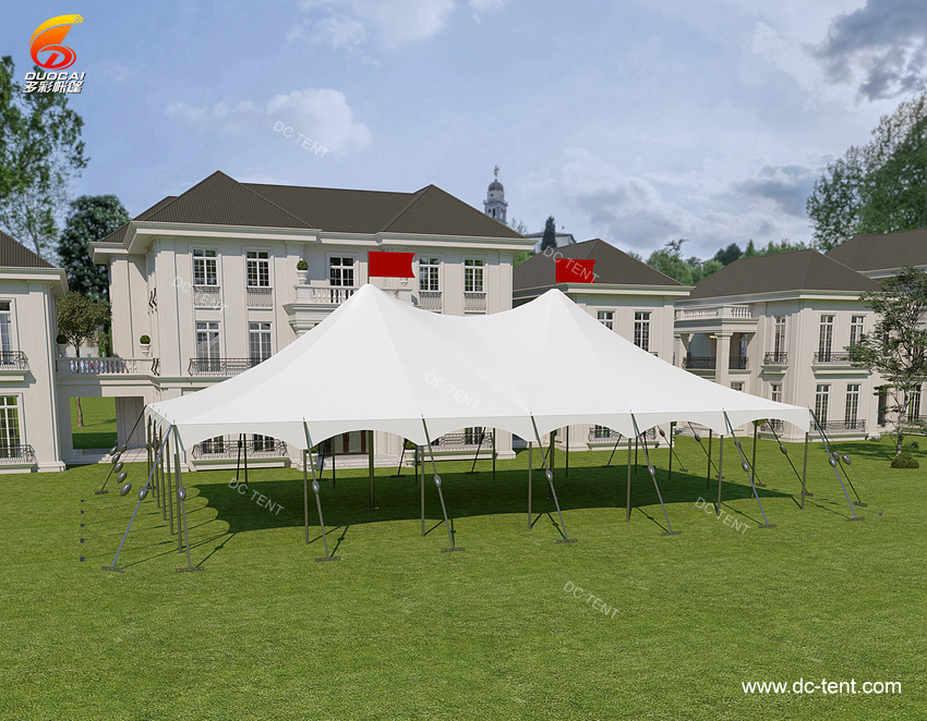 Large outdoor waterproof aluminum weddings pole tent with high peak frame