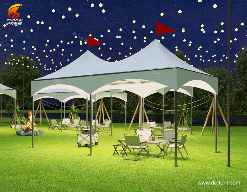 Outdoor doubule quick peak waterproof and UV resistant large capacity tent